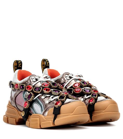 gucci multicolor flashtrek sneakers|gucci jeweled sneakers price.